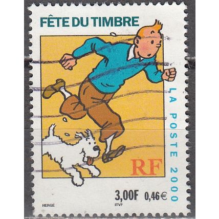 France 2000 Michel 3445C O Cote (2008) 1.00 € Tintin et Milou