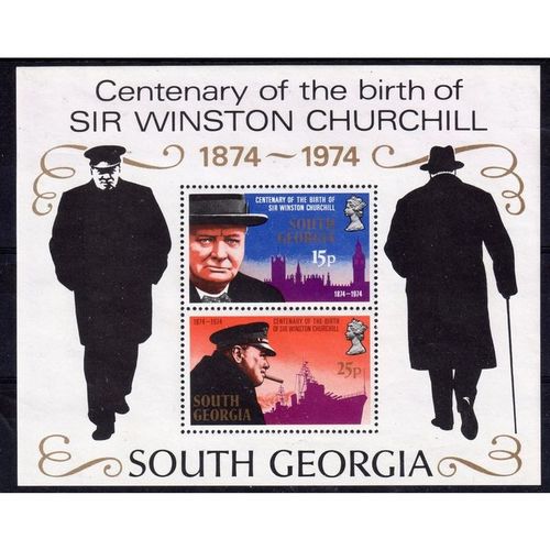 South Georgia 1974 Sg MS42 Sir Winston Churchill mini sheet fresh MNH (Z503)