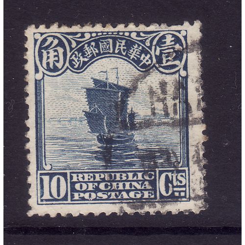 CHINA 1913 SG 297 10c BLUE FINE USED