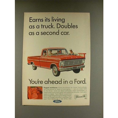 1967 Ford Pickup Truck Ad - Doubles as Second Car