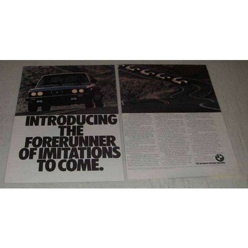 1982 BMW 528e Car Ad - Forerunner of Imitations