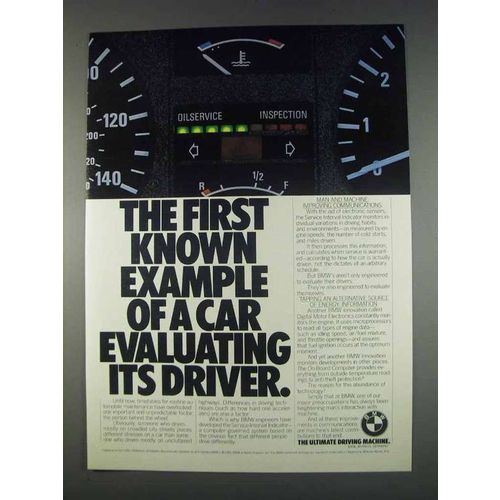 1982 BMW Cars Ad - Evaluating Its Driver