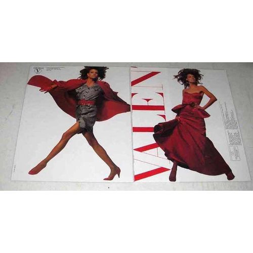 1987 2-page Valentino Fashion Ad