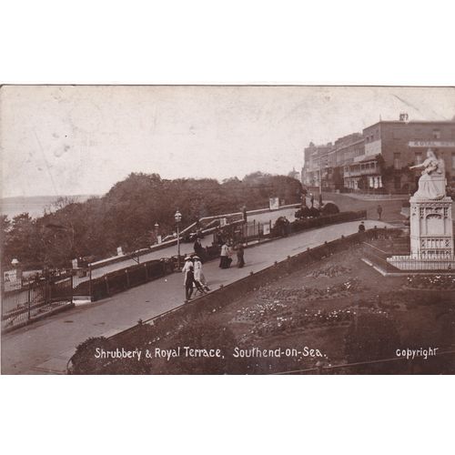 Photographic Shrubbery & Royal Terrace Southend on Sea Essex Postcard (EX75974)