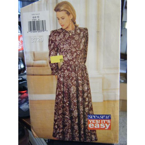Vintage Butterick See & Sew Misses Dress Pattern - Sizes 6 & 8