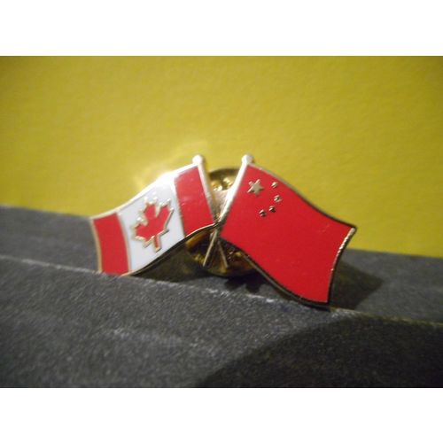 Canada,China Flags Lapel Pin