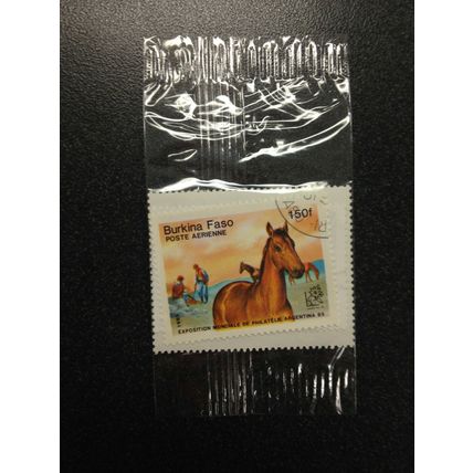 Burkina Faso Horse Prehistoric dinosaur animal stamps collection Sealed 3 pcs