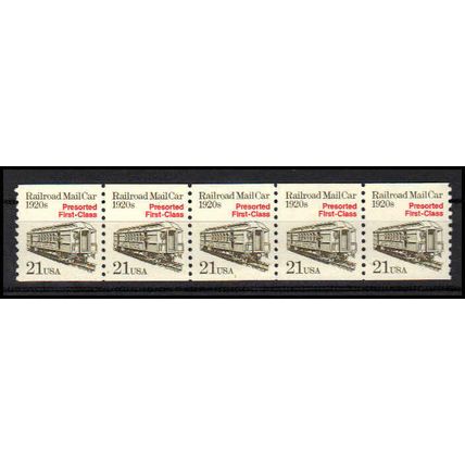 2265 21c Mail Car Fine MNH Dry Gum PNC 1/5 X1193