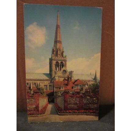 CHICHESTER CATHEDRAL, SUSSEX used postcard 1974 pm =