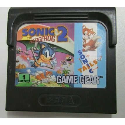 SEGA GAME GEAR SONIC THE HEDGEHOG 2 SONIC TAILS GAME CARTRIDE 1992
