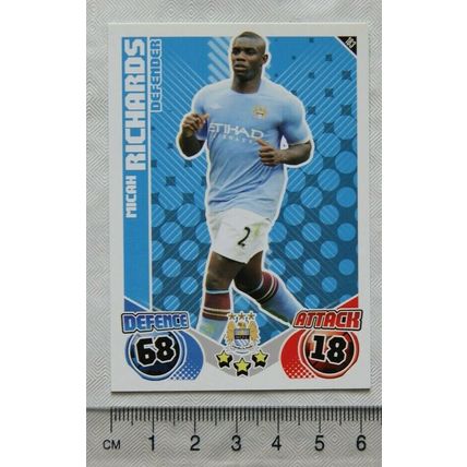 2010/11 Topps Match Attax Trading Card 183 Micah Richards, Manchester City