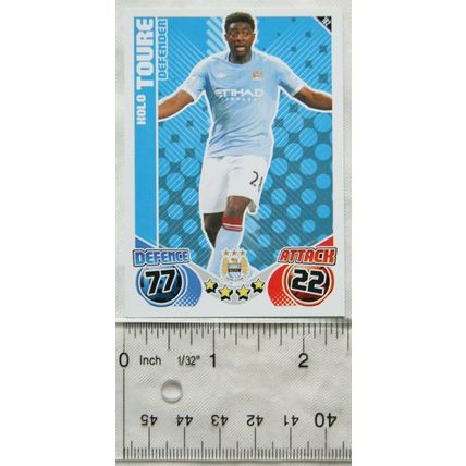 2010/11 Topps Match Attax Trading Card 182 Holo Toure, Manchester City