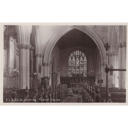 Tickhill Church Nr Doncaster Yorkshire Real Photo Old Postcard
