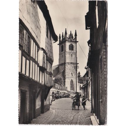 6x4 Continental size RP postcard Fish Street Shrewsbury