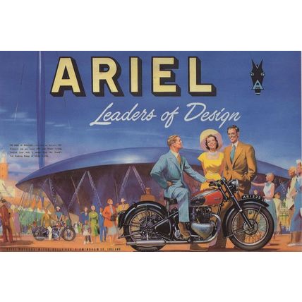 Ariel Washing Powder Motorcycle Advertising Poster Postcard