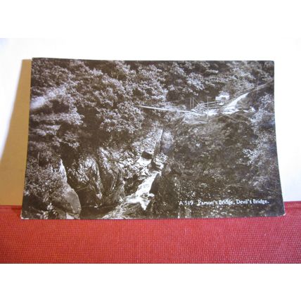 PARSON'S BRIDGE, DEVIL'S BRIDGE ABERYSTWYTH used postcard RP by Dennis 1932 pm =