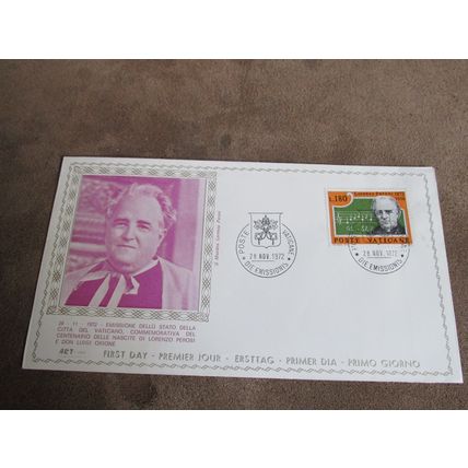 1972 Vatican FDC Postal Cover - Lorenzo Perosi E Don Luigi Orione