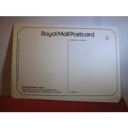 POST OFFICE HISTORICAL VEHICLES set 4, S.E. region 3 x postcards in wallet #