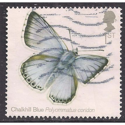 GB 2013 QE2 1st Butterflies ' Chalkhill Blue ' used SG 3502 ( R22 )