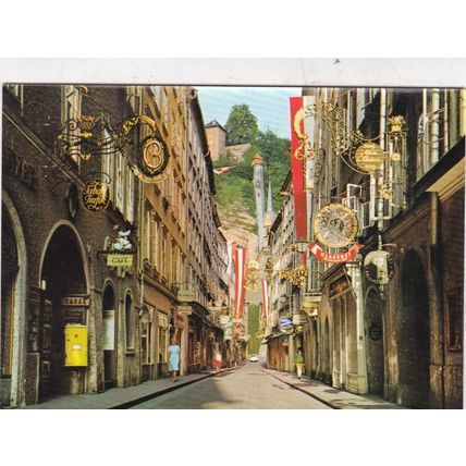 Salzburg Getreidegasse Austria Postcard unused VGC