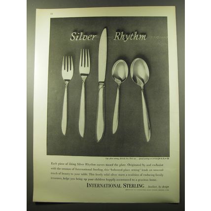 1959 International Sterling Silver Rhythm Silverware Advertisement