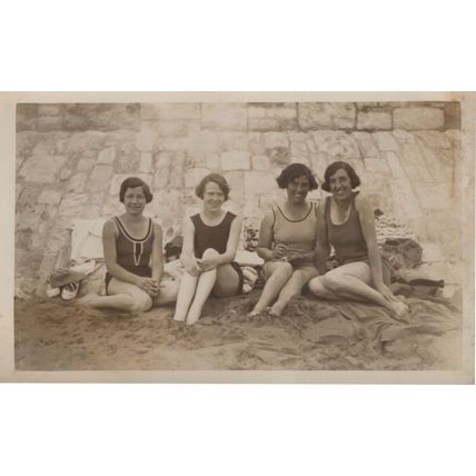 Paignton Devon Edwardian Swimming Fashion Beauties Ladies Old RPC Postcard