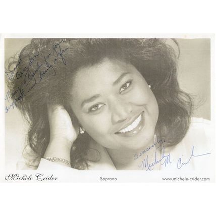 Michele Crider Opera Singer Large 8x6 Hand Signed Photo