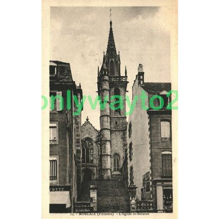 Morlaix, L'Eglise St Melaine, France, Postcard, 1900/10s