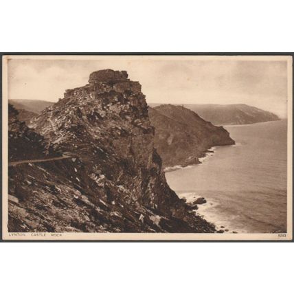 Castle Rock, Lynton, Devon, c.1930s - Photochrom Postcard