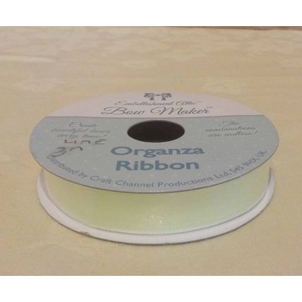 Bow Maker Organza Ribbon - Lime (3M x 15mm) - NEW
