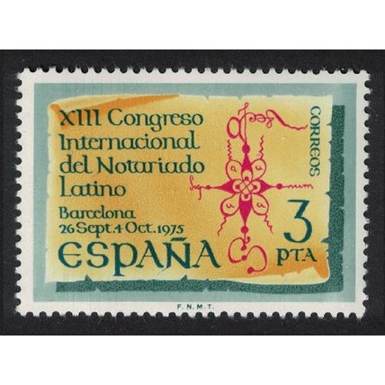 Spain Latin Notaries' Congress Barcelona 1975 MNH SG#2328