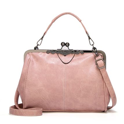 Women Small Hobo Bag Slouchy Shoulder Bag Pink