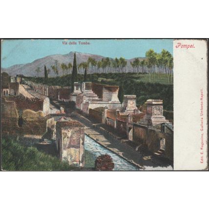 Via Delle Tombe, Pompei, c.1905 - Ragozino Cartolina
