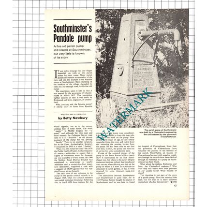 The Pandole Pump Southminster Essex - 1972 Article / Print