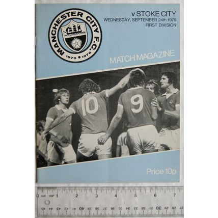 1975 programme Manchester City v. Stoke City