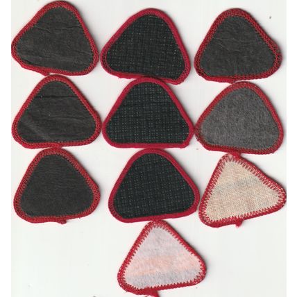 Scout Badges - 10 x Cub Proficiency 1967/03 - 9 x Black Backs 1 x White (BY25)