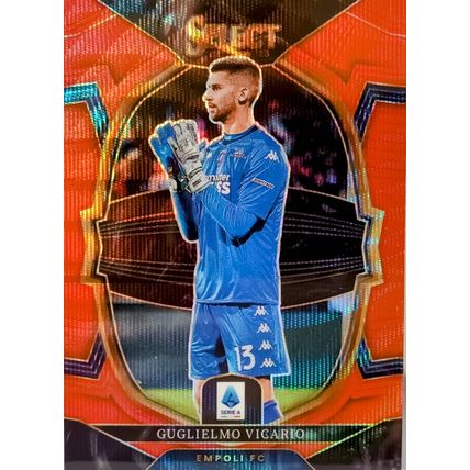 2022 2023 Panini Select Serie A - Terrace Prizm Red Wave #32 Guglielmo Vicario