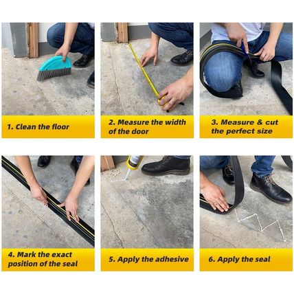 Jin&Bao Universal Garage Door Threshold Seal Strip, Bottom Weather Stripping Rep