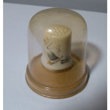Vintage Gorham Norman Rockwell Nature Friends Ducks Fine China Thimble in Case