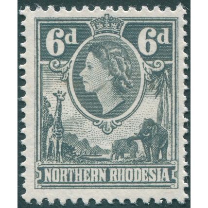 Northern Rhodesia 1953 6d. grey-black SG68 unused