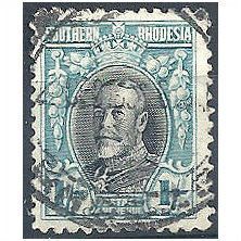 S Rhodesia 1931 SG23 1s Black & Greenish-Blue F.Used.