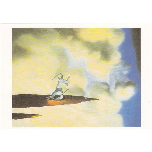 Colour Postcard - Morning Ossification of the Cypress by Salvador Dali