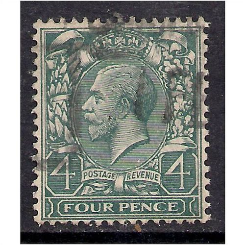 GB 1912 - 24 KGV 4d Grey Green used WMK 100. (E133 )