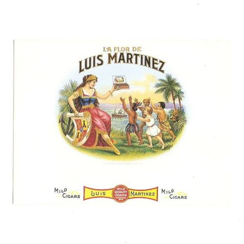 CIGAR BOX LABEL ' LUIS MARTINEZ ' ( 1996 )