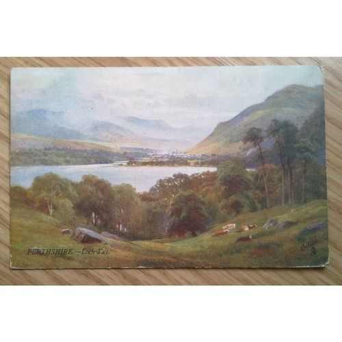Postcard (Oilette): Perthshire, Loch Tay: 1906