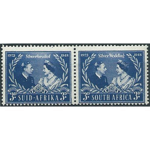 South Africa 1948 SG125 SIlver Wedding in an Unmounted Mint PAIR ....