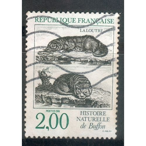 France 1988 - SG2839 - 2f black & green - Otters - used