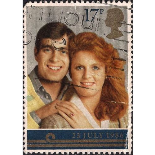 GB, Prince Andrew and Sarah, Wedding, blue 1986, 17p, #4