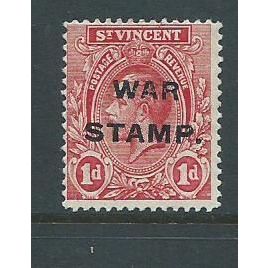 st.vincent stamp sg124 sg 124 used war stamp