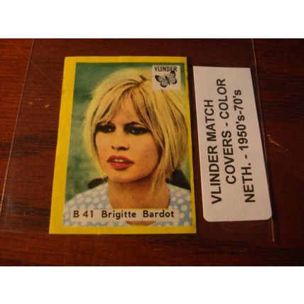 1950-1970, VLINDER Match Covers, 5-Covers, LUCY/BARDOT/WELCH/LOLLOBRIGIDA